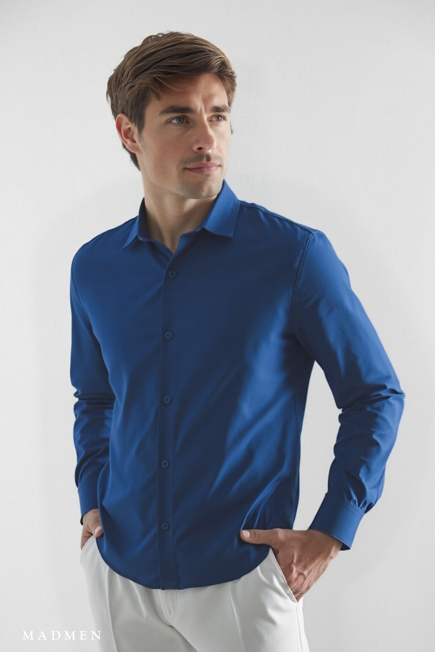 Camisa Sutton de tela premium – Slim Fit