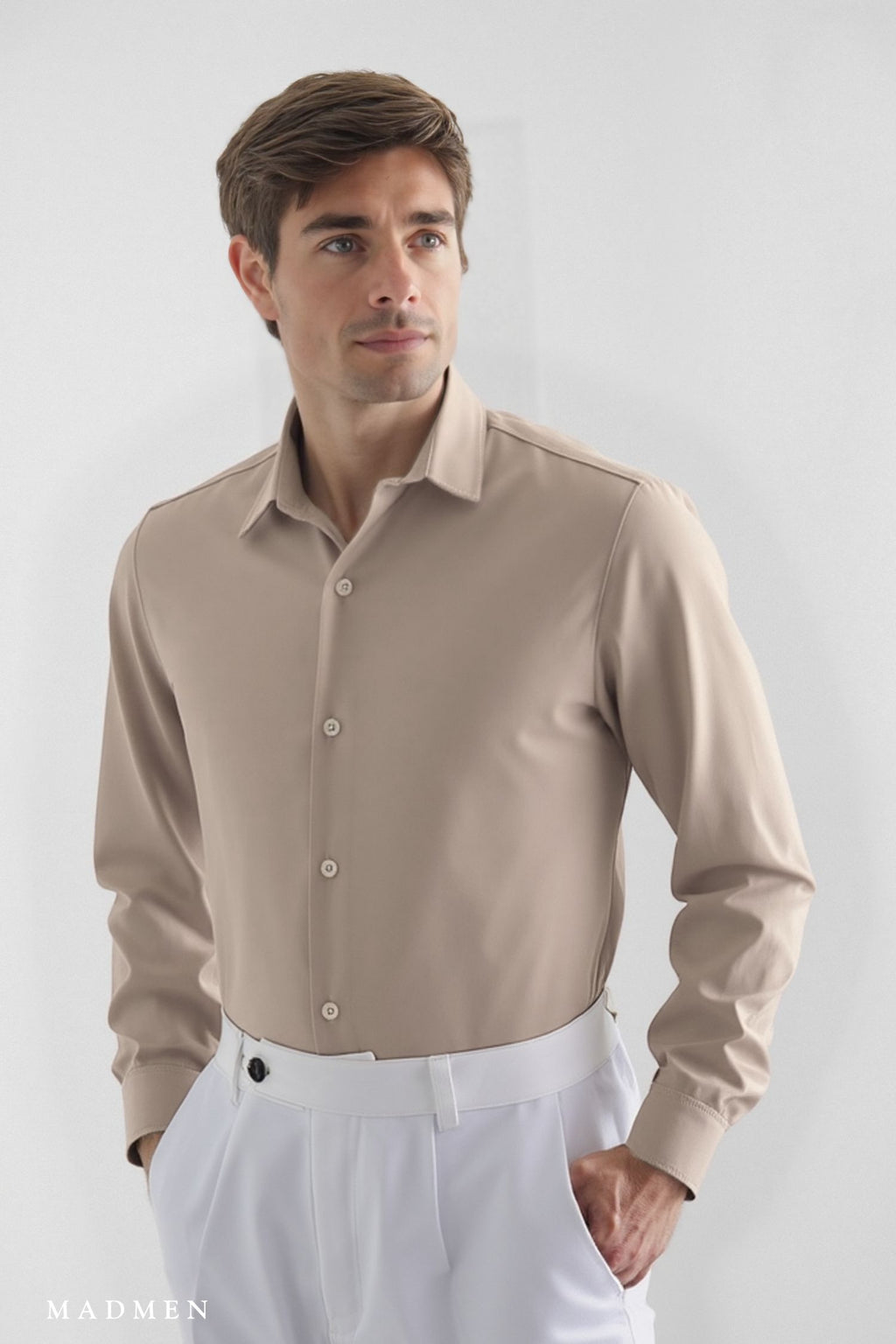 Camisa Sutton de tela premium – Slim Fit
