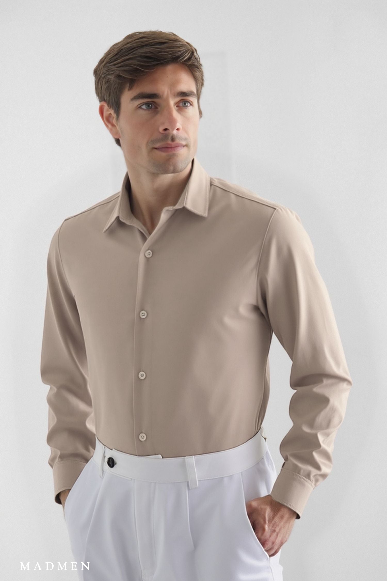 Camisa Sutton de tela premium – Slim Fit