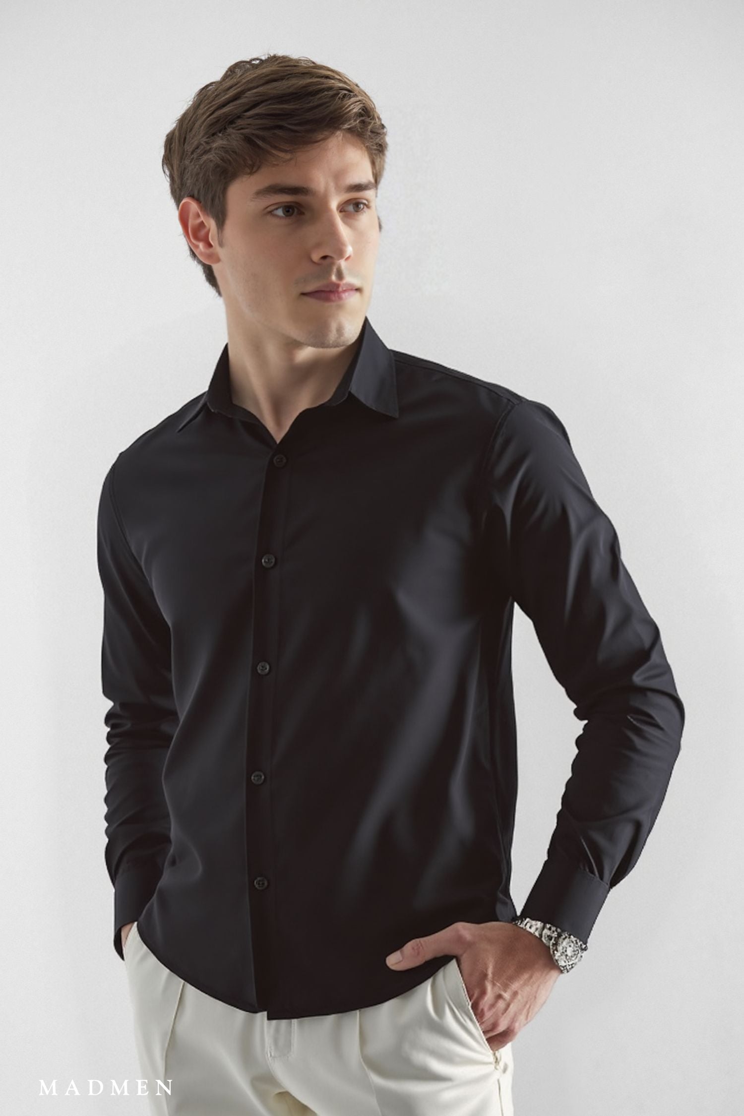 Camisa Sutton de tela premium – Slim Fit