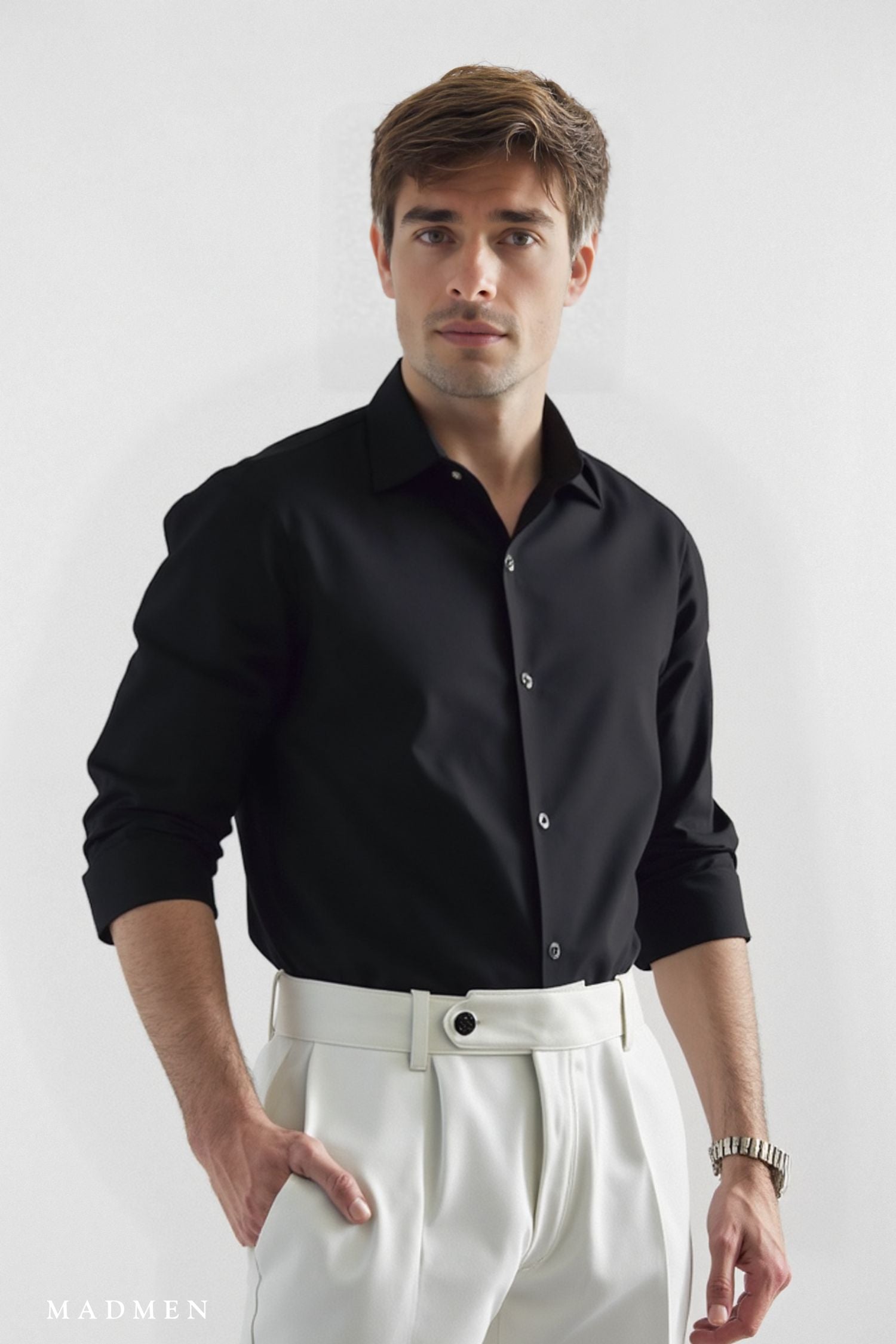 Camisa Sutton de tela premium – Slim Fit