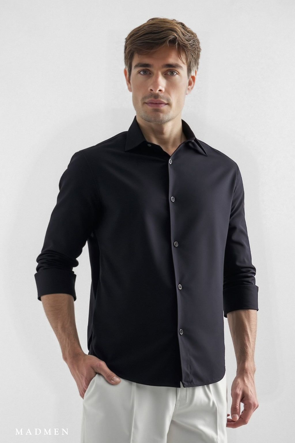 Camisa Sutton de tela premium – Slim Fit