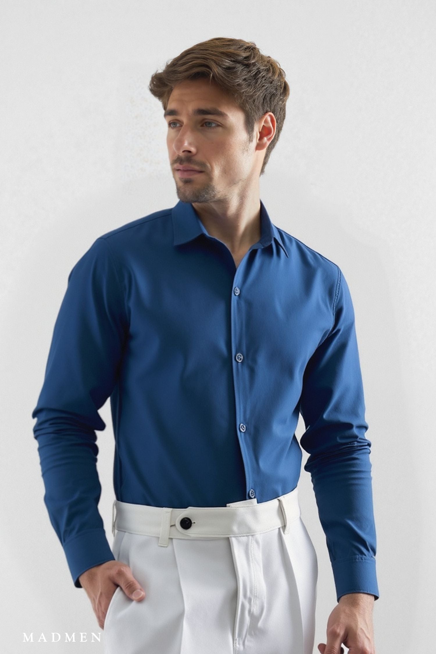 Camisa Sutton de tela premium – Slim Fit