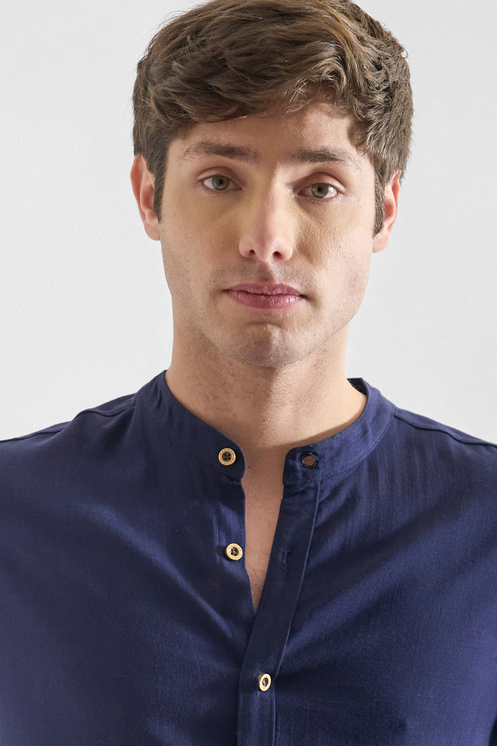 Camisa de Lino Manga Corta