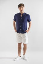 Camisa de Lino Manga Corta