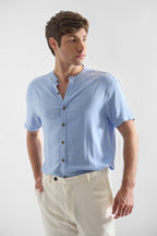 Camisa de Lino Manga Corta