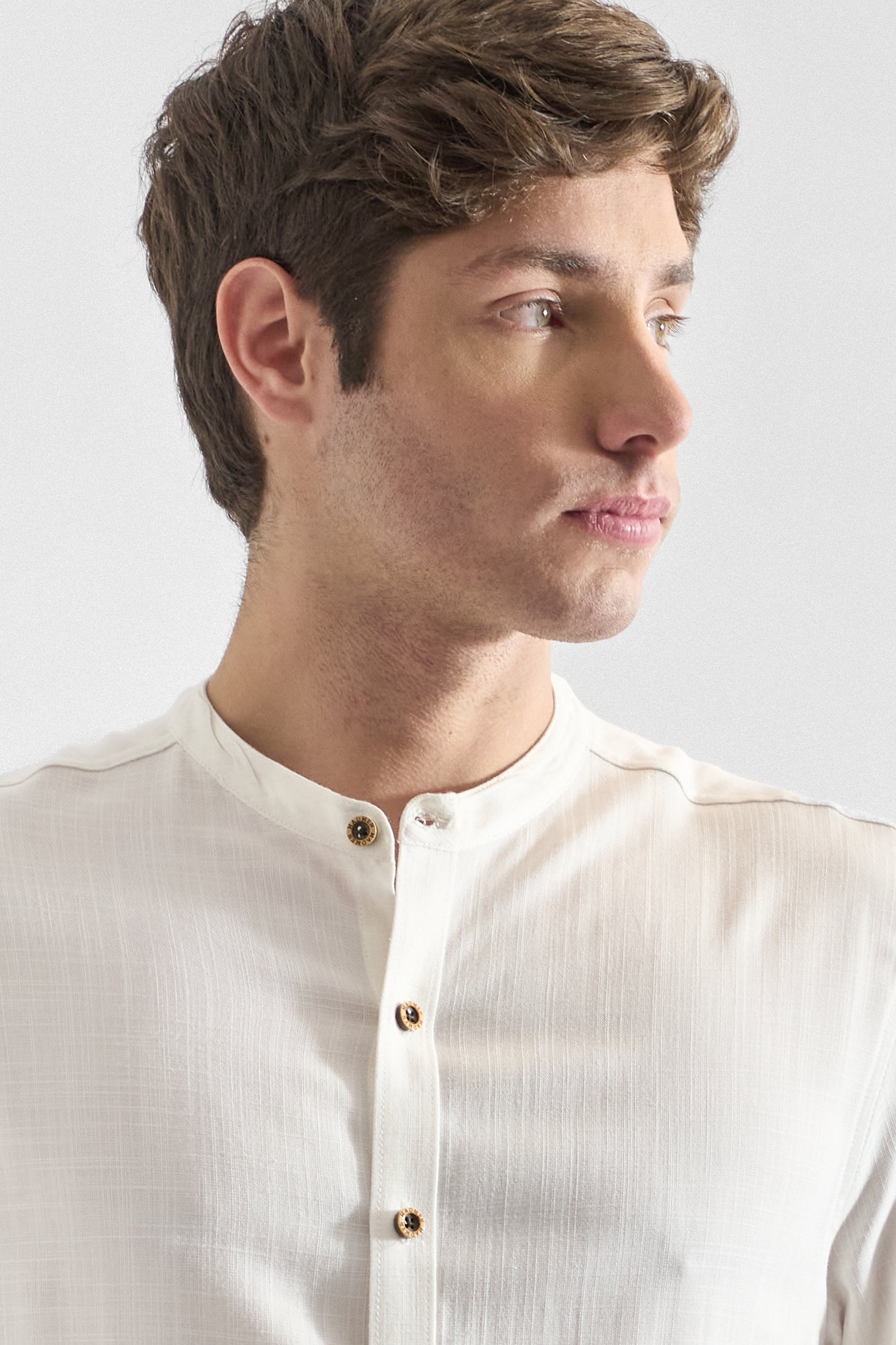 Camisa de Lino Manga Corta