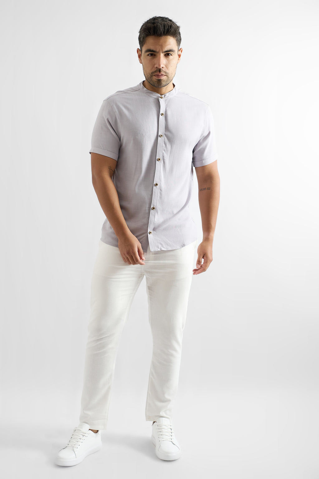 Camisa de Lino Manga Corta