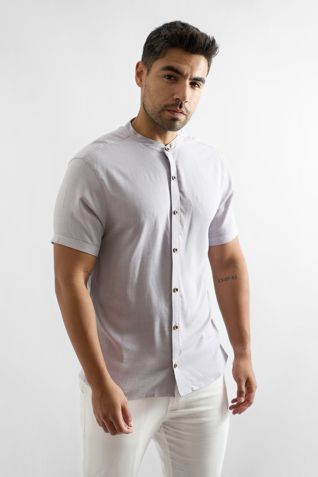 Camisa de Lino Manga Corta
