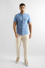 Camisa de Lino Manga Corta