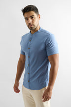 Camisa de Lino Manga Corta