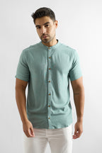 Camisa de Lino Manga Corta