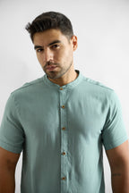 Camisa de Lino Manga Corta