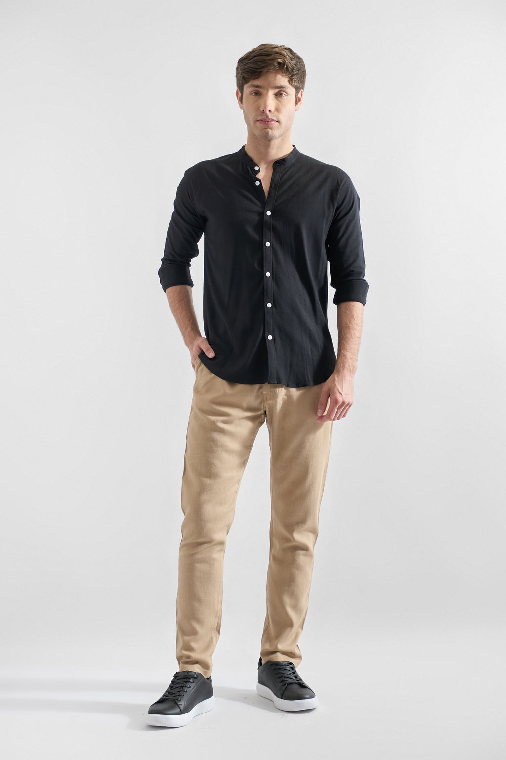 Camisa de Lino Manga Larga