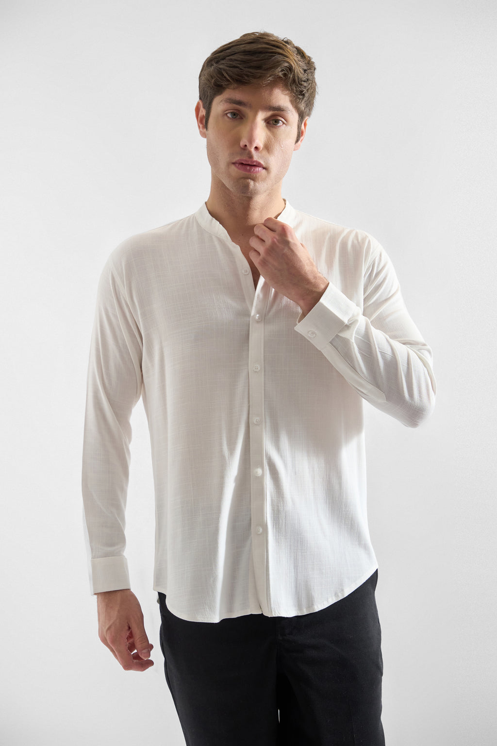Camisa de Lino Manga Larga