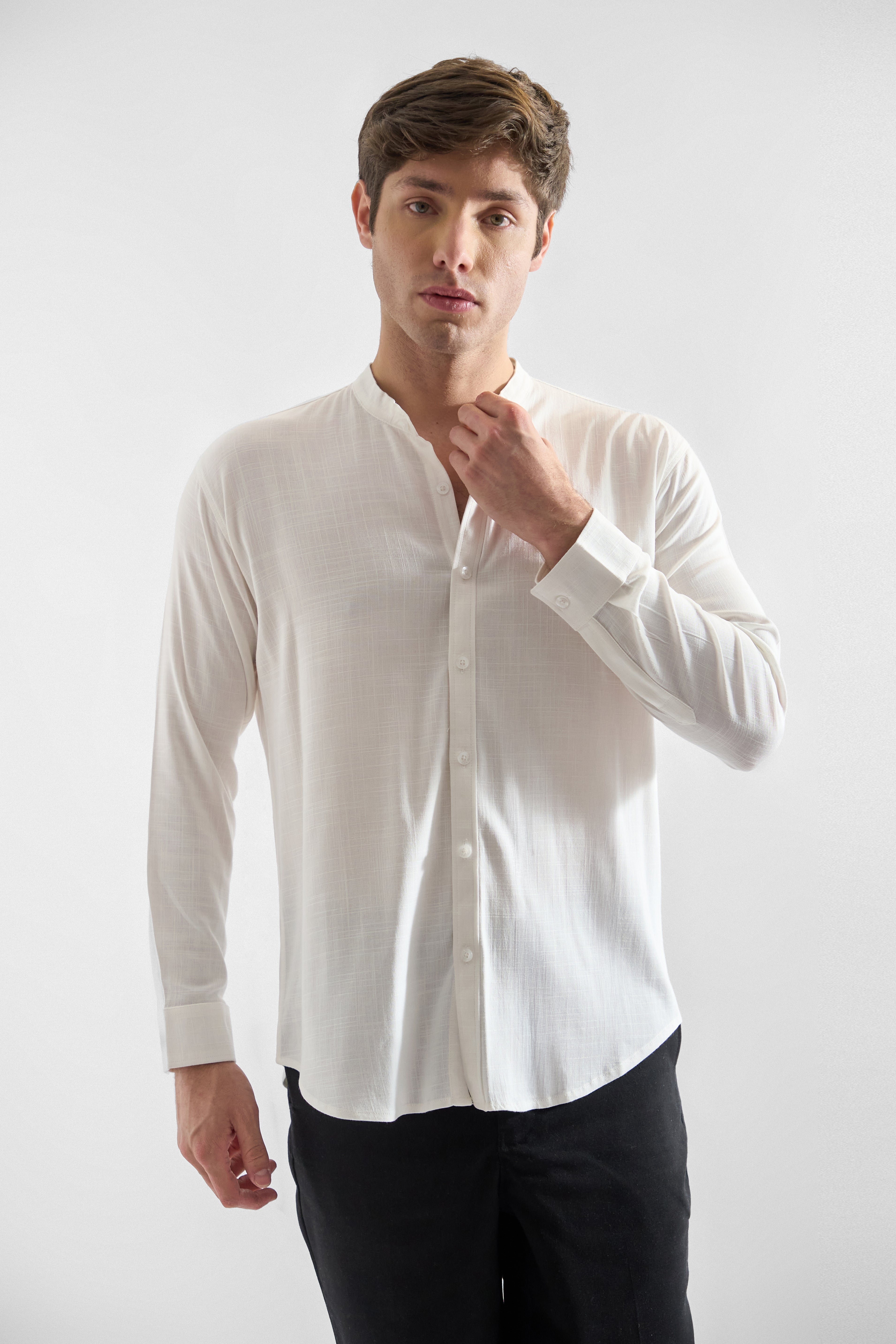Camisa de Lino Manga Larga