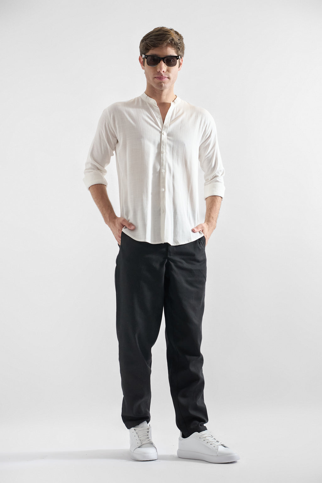 Camisa de Lino Manga Larga