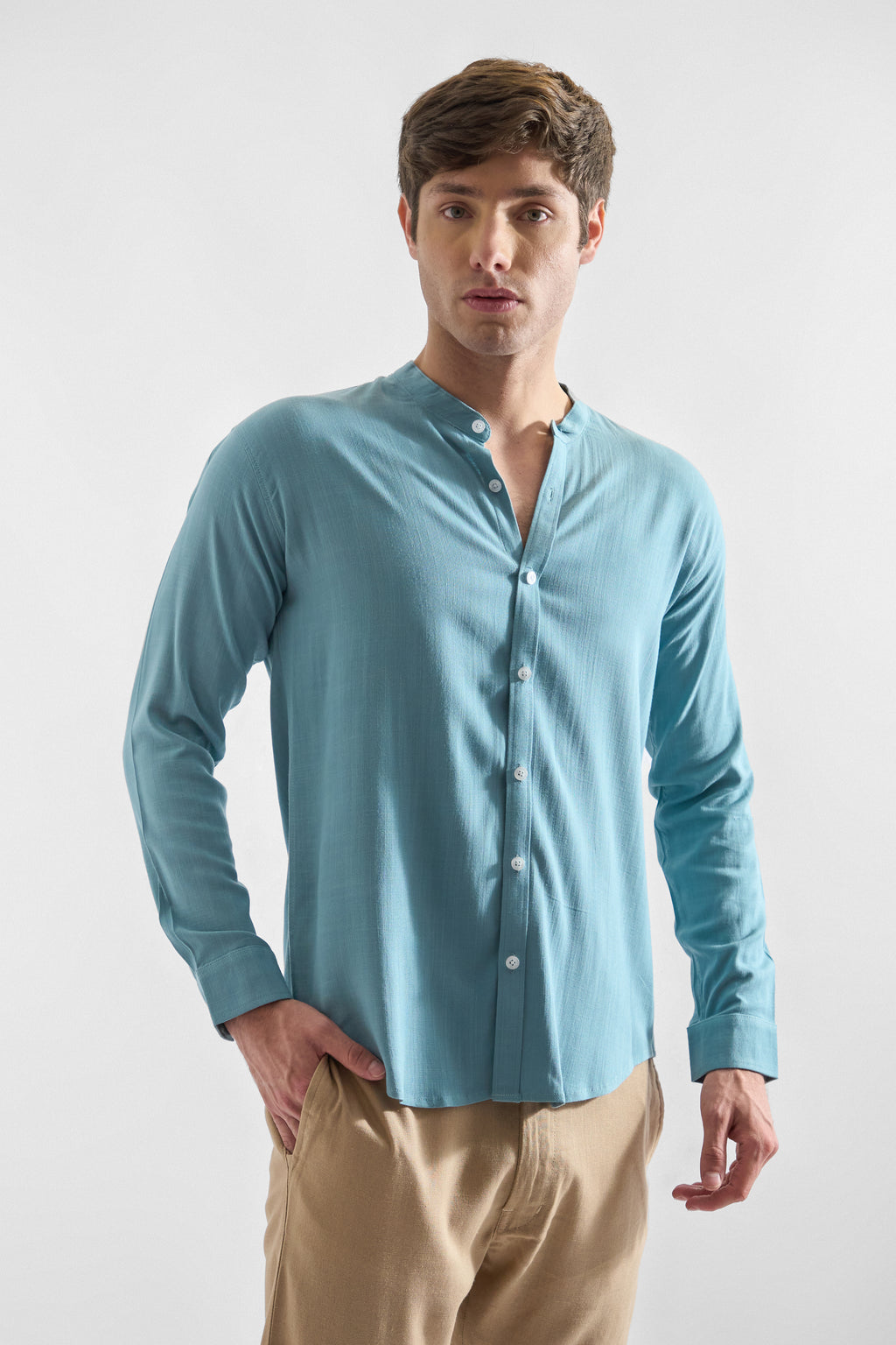Camisa de Lino Manga Larga